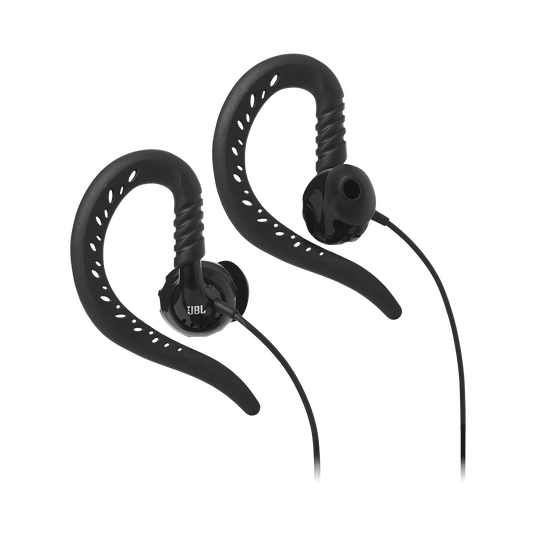 JBL Focus 100 - Black - Behind-the-ear, sport headphones with Twistlock™ Technology - Hero