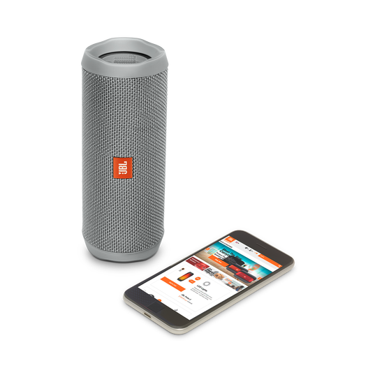 JBL Flip 4 - Grey - A full-featured waterproof portable Bluetooth speaker with surprisingly powerful sound. - Detailshot 2