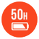 50 hours total playback plus wireless charging
