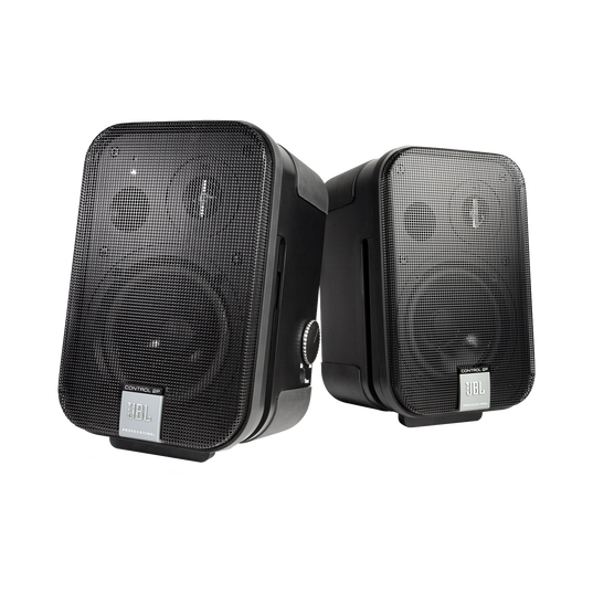 JBL Control 2P (Stereo Pair) - Black - Compact Powered Reference Monitor System - Hero