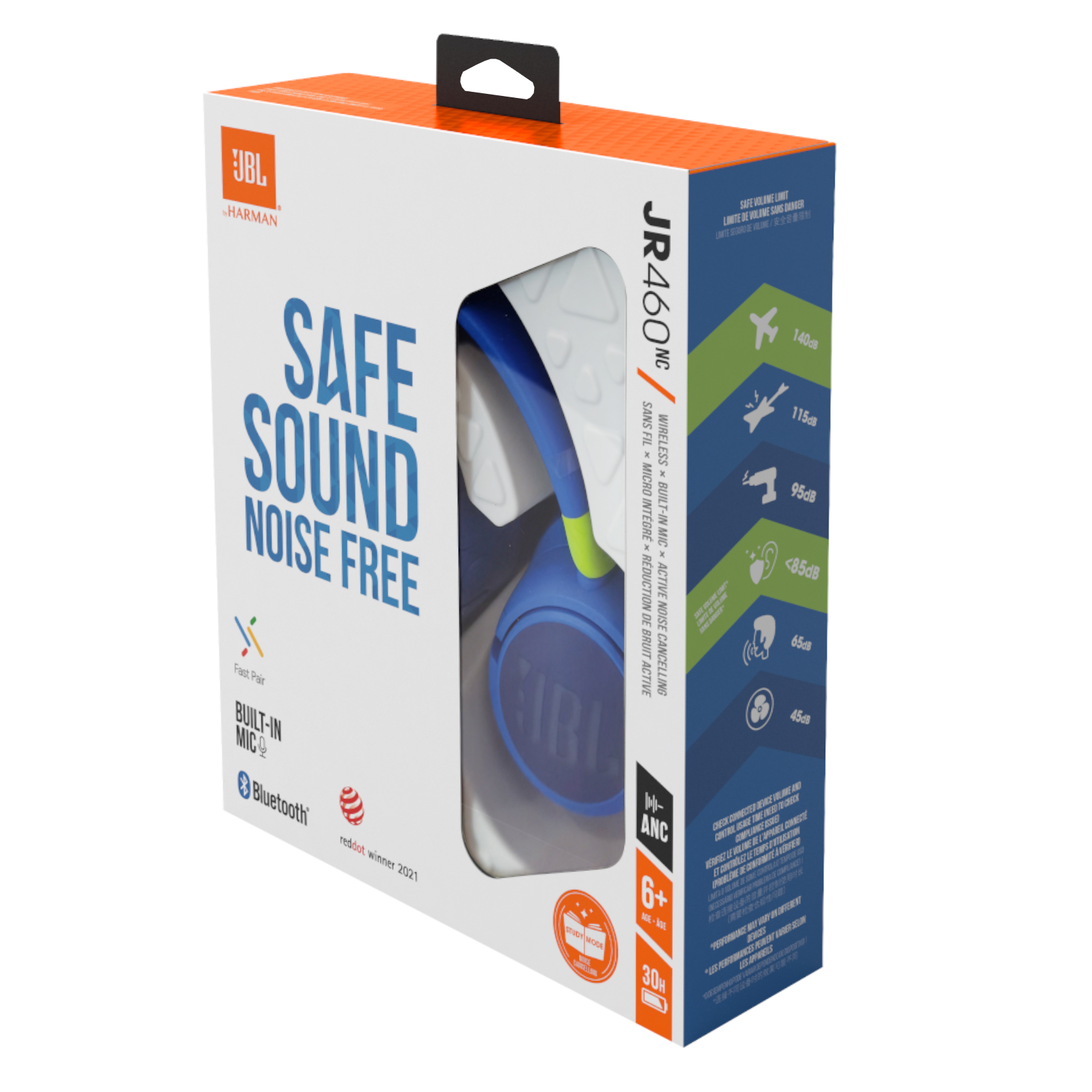 JBL JR 460NC | Wireless over-ear Noise Cancelling kids headphones