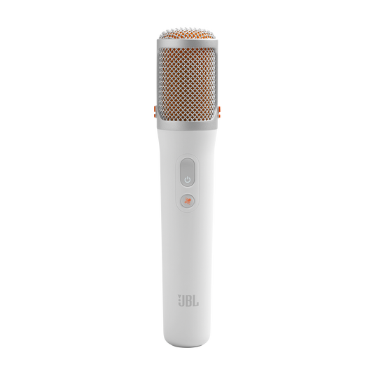 JBL PartyBox On-the-Go 2 Plus - White - Portable party speaker with real-time AI vocal removal, a wireless mic, powerful JBL Pro Sound, a dynamic lightshow, up to 15 hours of playtime, and a replaceable battery, plus a handle and shoulder strap - Detailshot 3