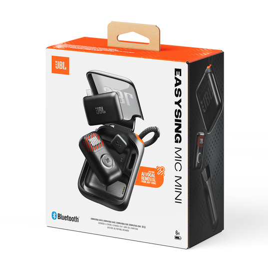 JBL EasySing Mic Mini - Black - Mini AI-powered microphone with real-time vocal removal - Detailshot 9