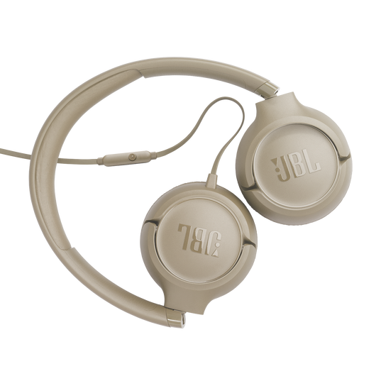 JBL Tune 530 Wired - Beige - Wired on-ear headphones - Back