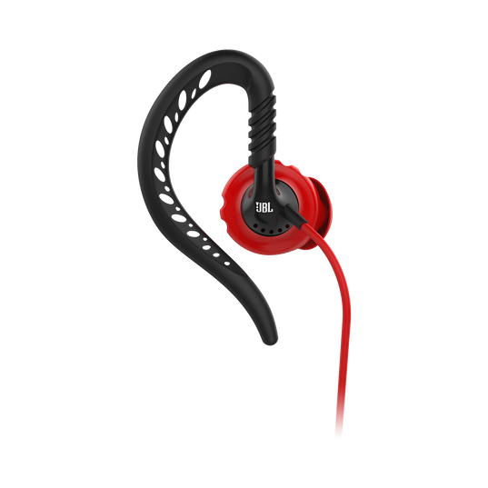 JBL Focus 100 - Black / Red - Behind-the-ear, sport headphones with Twistlock™ Technology - Detailshot 1