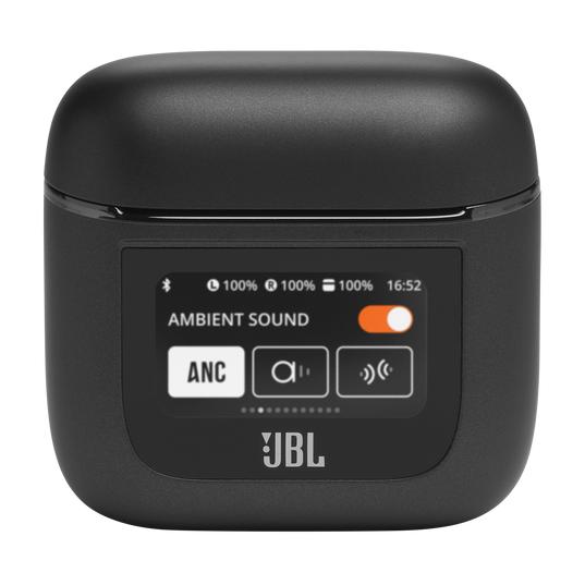 JBL's new earbuds have a case with touchscreen, because we don't have  enough displays