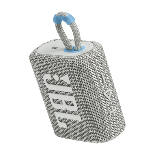 JBL Go 3 Eco - White - Ultra-portable Waterproof Speaker - Detailshot 2
