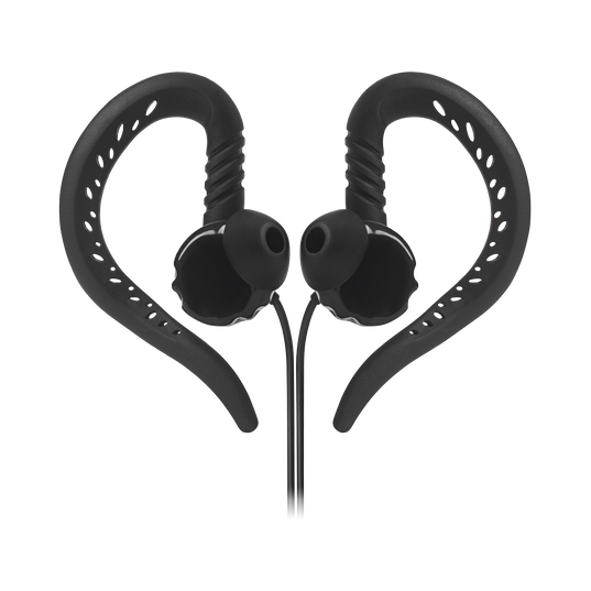 JBL Focus 100 - Black - Behind-the-ear, sport headphones with Twistlock™ Technology - Front