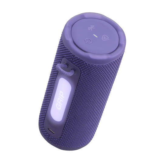 JBL Grip - Purple - Compact Bluetooth speaker with bold JBL Pro Sound and ambient light - Detailshot 1