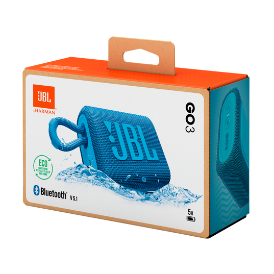 JBL Go 3 Eco - Blue - Ultra-portable Waterproof Speaker - Detailshot 5