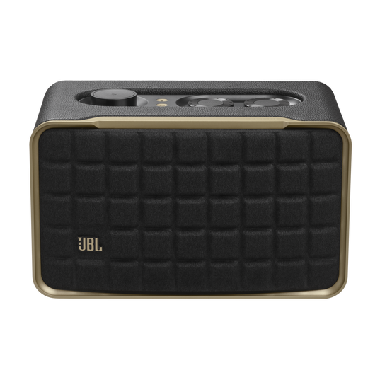 JBL Authentics 200 - Black - Smart home speaker with Wi-Fi, Bluetooth and Voice Assistants with retro design - Front