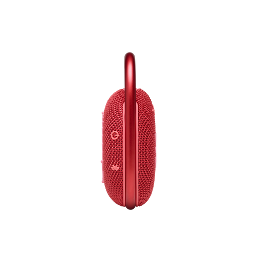 JBL Clip 4 - Red - Ultra-portable Waterproof Speaker - Left