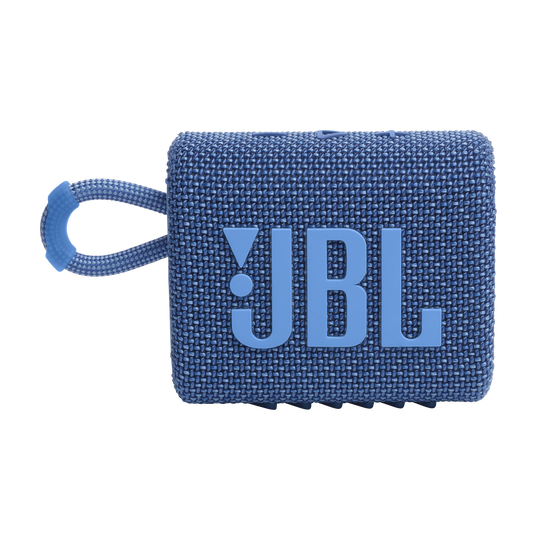 JBL Go 3 Eco - Blue - Ultra-portable Waterproof Speaker - Front