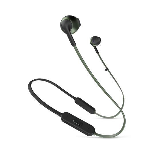 JBL Tune 205BT - Green - Wireless Earbud headphones - Hero