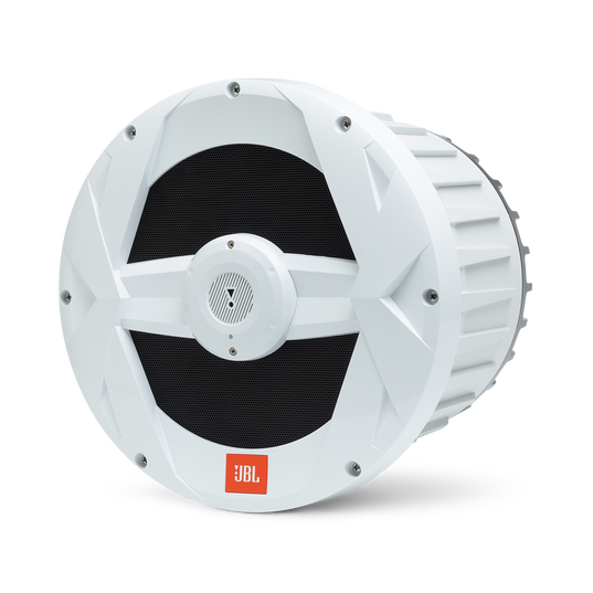 JBL Marine BassPro 10-inch Powered Subwoofer - White Gloss - MBP10—10" (250mm) Marine Audio 250W Powered Subwoofer System - Detailshot 1