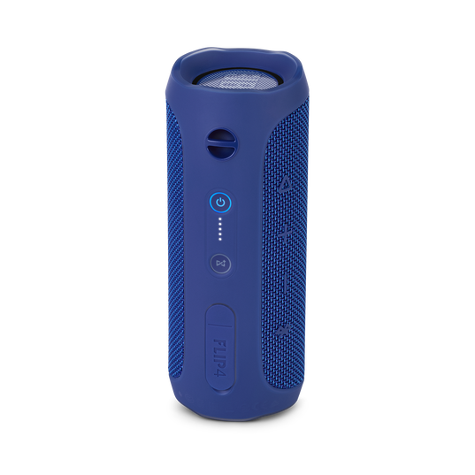 JBL Flip 4 - Blue - A full-featured waterproof portable Bluetooth speaker with surprisingly powerful sound. - Back
