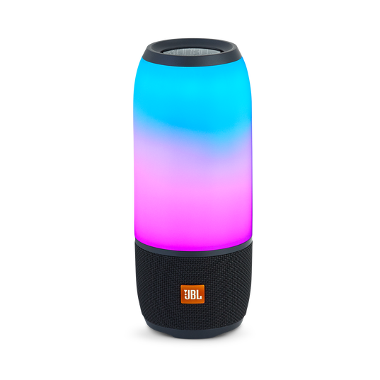 JBL Pulse 3 - Black - Waterproof portable Bluetooth speaker with 360° lightshow and sound. - Hero