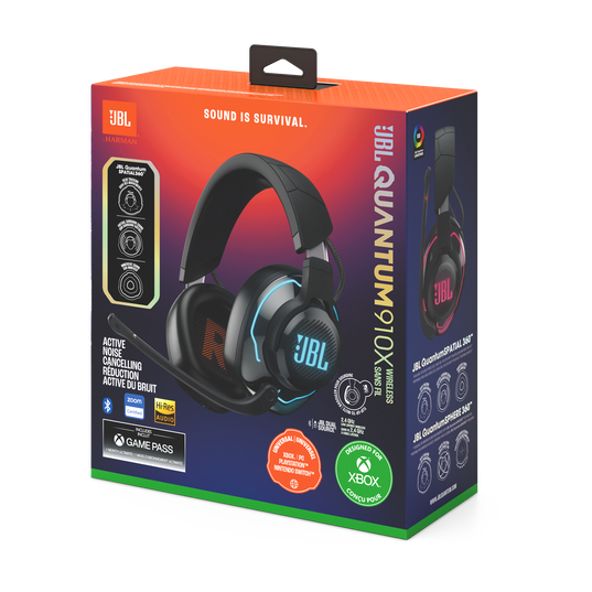 JBL Quantum 910X Wireless - Black - Wireless over-ear performance gaming headset with head  tracking-enhanced, Active Noise Cancelling and Bluetooth - Detailshot 15