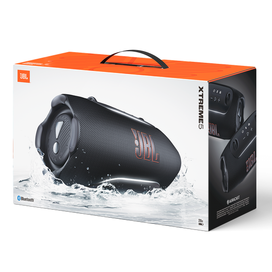 JBL Xtreme 5 - Black - Portable waterproof speaker with massive legendary JBL sound, ambient edge lighting, and a convenient shoulder strap - Detailshot 15