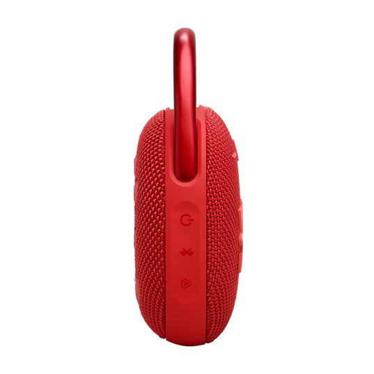 JBL Clip 5 - Red - Ultra-portable waterproof speaker - Left