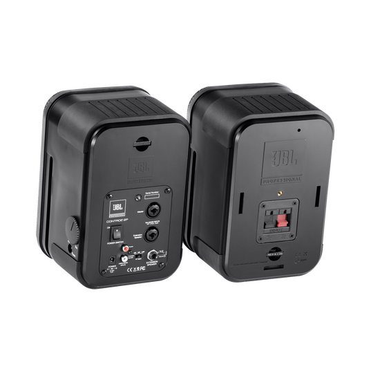 JBL Control 2P (Stereo Pair) - Black - Compact Powered Reference Monitor System - Back