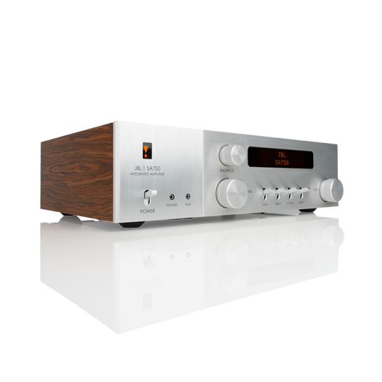 JBL SA750 - Teak - Streaming Integrated Stereo Amplifier - Hero