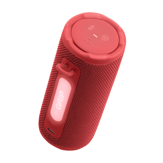 JBL Grip - Red - Compact Bluetooth speaker with bold JBL Pro Sound and ambient light - Detailshot 1