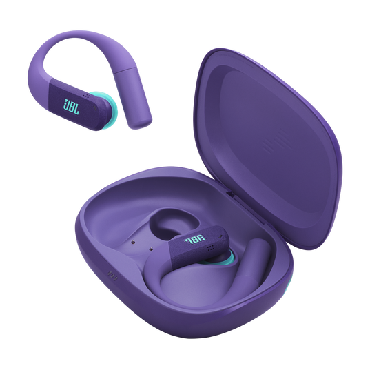 JBL Endurance Peak 4 - Purple - True Wireless Noise Cancelling Sport Earbuds - Detailshot 8