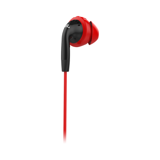 JBL Inspire 100 - Black / Red - In-ear, sport headphones with Twistlock™ Technology. - Detailshot 3