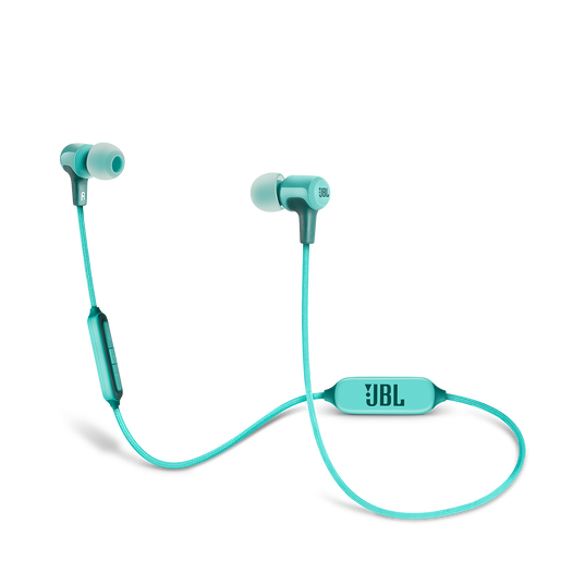 E25BT - Teal - Wireless in-ear headphones - Hero