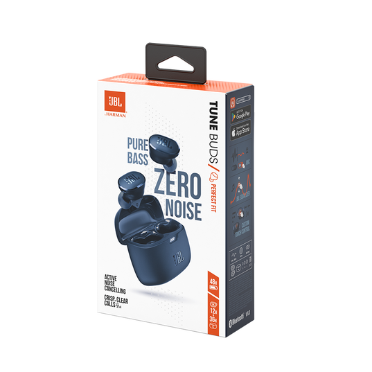 JBL Tune Buds - Blue - True wireless Noise Cancelling earbuds - Detailshot 10