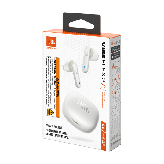 JBL Vibe Flex 2 - White - True Wireless Earbuds - Detailshot 15