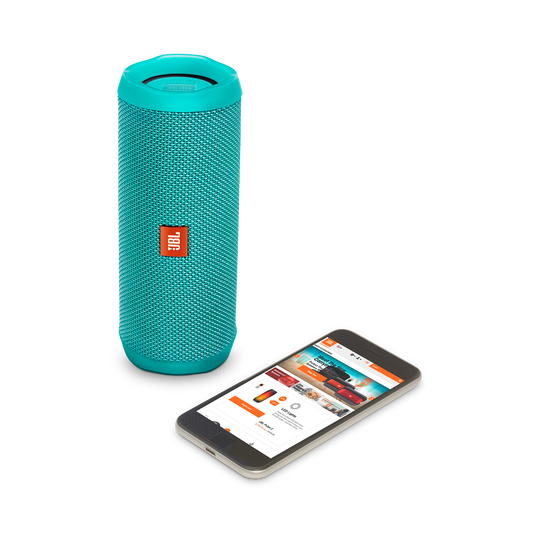 JBL Flip 4 - Teal - A full-featured waterproof portable Bluetooth speaker with surprisingly powerful sound. - Detailshot 2