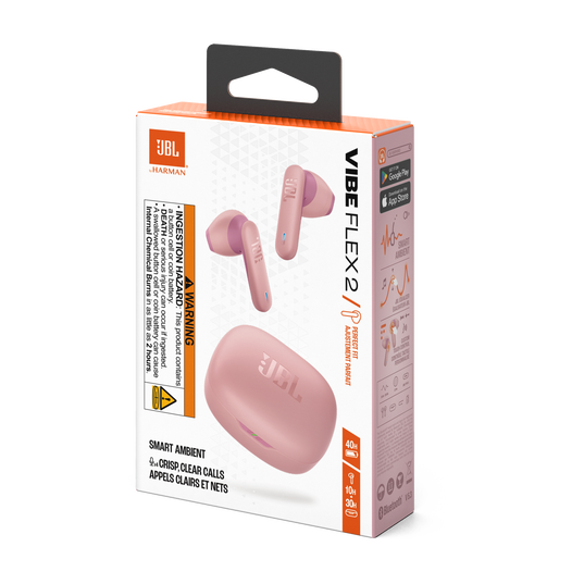 JBL Vibe Flex 2 - Pink - True Wireless Earbuds - Detailshot 15