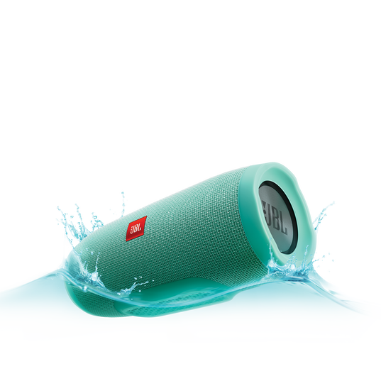 JBL Charge 3 - Teal - Full-featured waterproof portable speaker with high-capacity battery to charge your devices - Hero