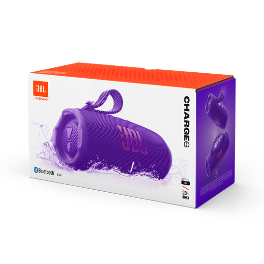 JBL Charge 6 - Purple - Portable waterproof and drop-proof Bluetooth speaker - Detailshot 4