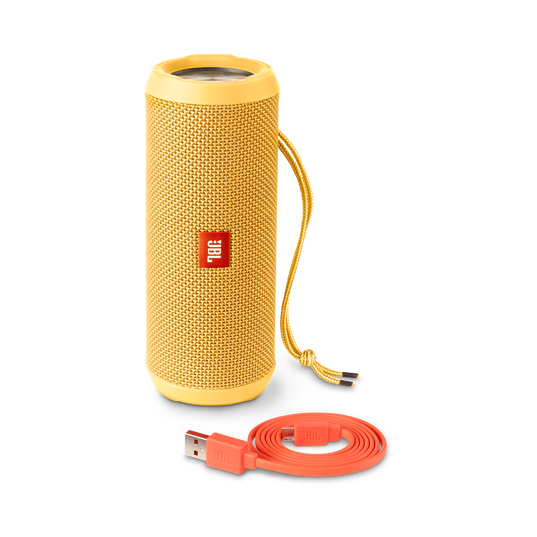 JBL Flip 3 - Yellow - Splashproof portable Bluetooth speaker with powerful sound and speakerphone technology - Detailshot 4