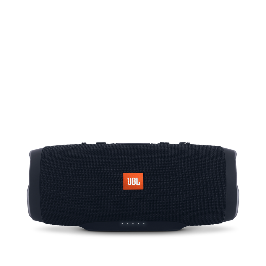 Vista frontal del altavoz JBL Charge 3 negro