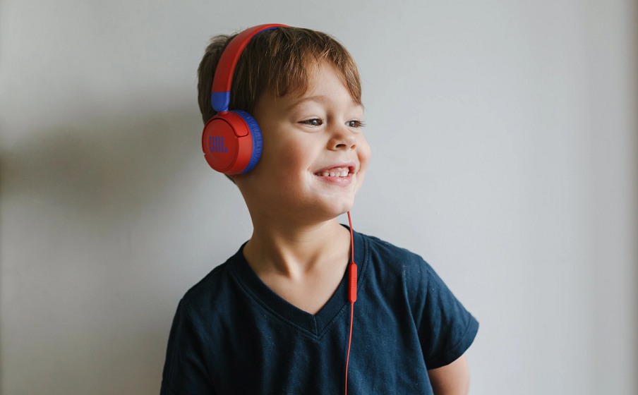 Casque d'écoute supra-auriculaire pour enfants. JBL JR310 - Rouge